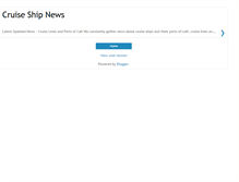 Tablet Screenshot of cruiseshipnews.blogspot.com