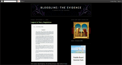 Desktop Screenshot of bloodline-evidence.blogspot.com
