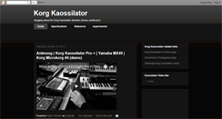 Desktop Screenshot of korgkaossilator.blogspot.com