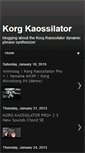 Mobile Screenshot of korgkaossilator.blogspot.com