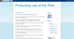 Desktop Screenshot of productiveuseoftheipad.blogspot.com