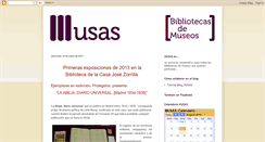 Desktop Screenshot of musasbibliotecasdemuseos.blogspot.com