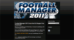 Desktop Screenshot of footballmanager2011crack.blogspot.com