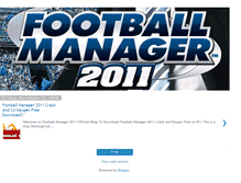 Tablet Screenshot of footballmanager2011crack.blogspot.com