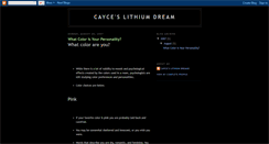 Desktop Screenshot of cayceslithiumdreams.blogspot.com