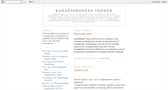 Desktop Screenshot of kanadaskogensvenner.blogspot.com