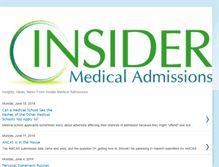 Tablet Screenshot of insidermedicaladmissions.blogspot.com