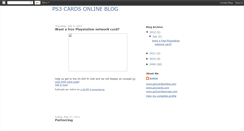 Desktop Screenshot of playstationnetworkcard.blogspot.com