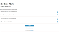 Tablet Screenshot of medicalnews.blogspot.com