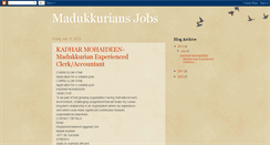 Desktop Screenshot of jobs4madukkurians.blogspot.com