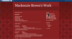 Desktop Screenshot of mackenzieabrown.blogspot.com