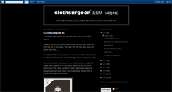 Desktop Screenshot of clothsurgeon.blogspot.com