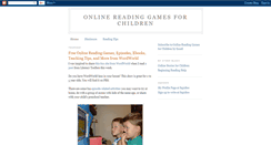 Desktop Screenshot of onlinereadinggames.blogspot.com
