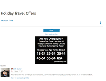 Tablet Screenshot of holidaytraveloffers.blogspot.com