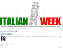 Tablet Screenshot of italianweek2010.blogspot.com