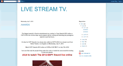 Desktop Screenshot of livestreamtv365.blogspot.com