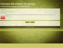 Tablet Screenshot of hackingsoftwares007.blogspot.com