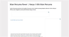 Desktop Screenshot of iklan-percuma-power.blogspot.com