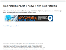 Tablet Screenshot of iklan-percuma-power.blogspot.com