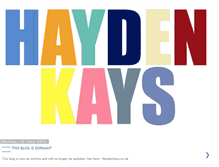 Tablet Screenshot of haydenkays.blogspot.com