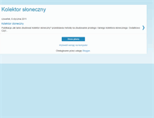 Tablet Screenshot of kolektorsloneczny.blogspot.com