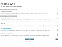 Tablet Screenshot of hit-songs-lyrics.blogspot.com