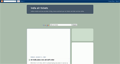 Desktop Screenshot of indiaairtickets.blogspot.com