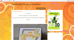 Desktop Screenshot of handmadecardsbyarchana.blogspot.com