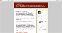 Desktop Screenshot of foodadditives.blogspot.com