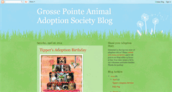 Desktop Screenshot of grossepointeanimaladoptionsociety.blogspot.com