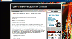 Desktop Screenshot of earlychildhoodeducationmaterials.blogspot.com