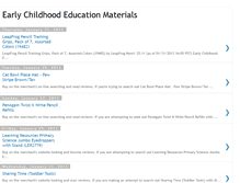 Tablet Screenshot of earlychildhoodeducationmaterials.blogspot.com