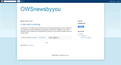 Desktop Screenshot of owsnewsbyyou.blogspot.com