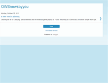 Tablet Screenshot of owsnewsbyyou.blogspot.com
