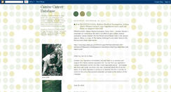 Desktop Screenshot of caninecancerdatabase.blogspot.com