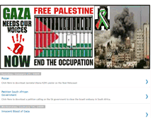 Tablet Screenshot of gazaactioncampaign.blogspot.com