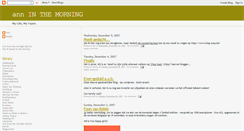Desktop Screenshot of anninthemorning.blogspot.com