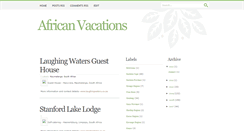 Desktop Screenshot of african-vacations.blogspot.com