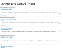 Tablet Screenshot of lowongankerjadisurabayaterbaru.blogspot.com
