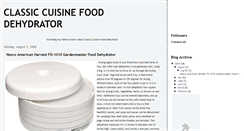 Desktop Screenshot of classic-cuisine-food-dehydrator.blogspot.com