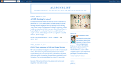 Desktop Screenshot of alisonslist.blogspot.com