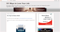 Desktop Screenshot of 101waystoloveyourjob.blogspot.com