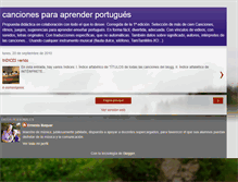 Tablet Screenshot of cancionesparaaprenderportugues.blogspot.com