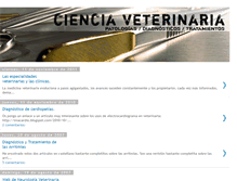Tablet Screenshot of cienciaveterinaria.blogspot.com