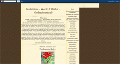 Desktop Screenshot of gedankenstaub.blogspot.com