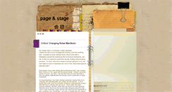 Desktop Screenshot of pageandstage.blogspot.com