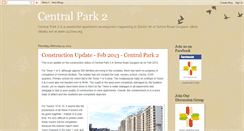 Desktop Screenshot of centralpark2gurgaon.blogspot.com