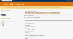 Desktop Screenshot of matematicahelp.blogspot.com