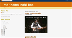 Desktop Screenshot of me-jhantu-nahi-hoo.blogspot.com