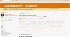 Desktop Screenshot of biotechnologyresources.blogspot.com